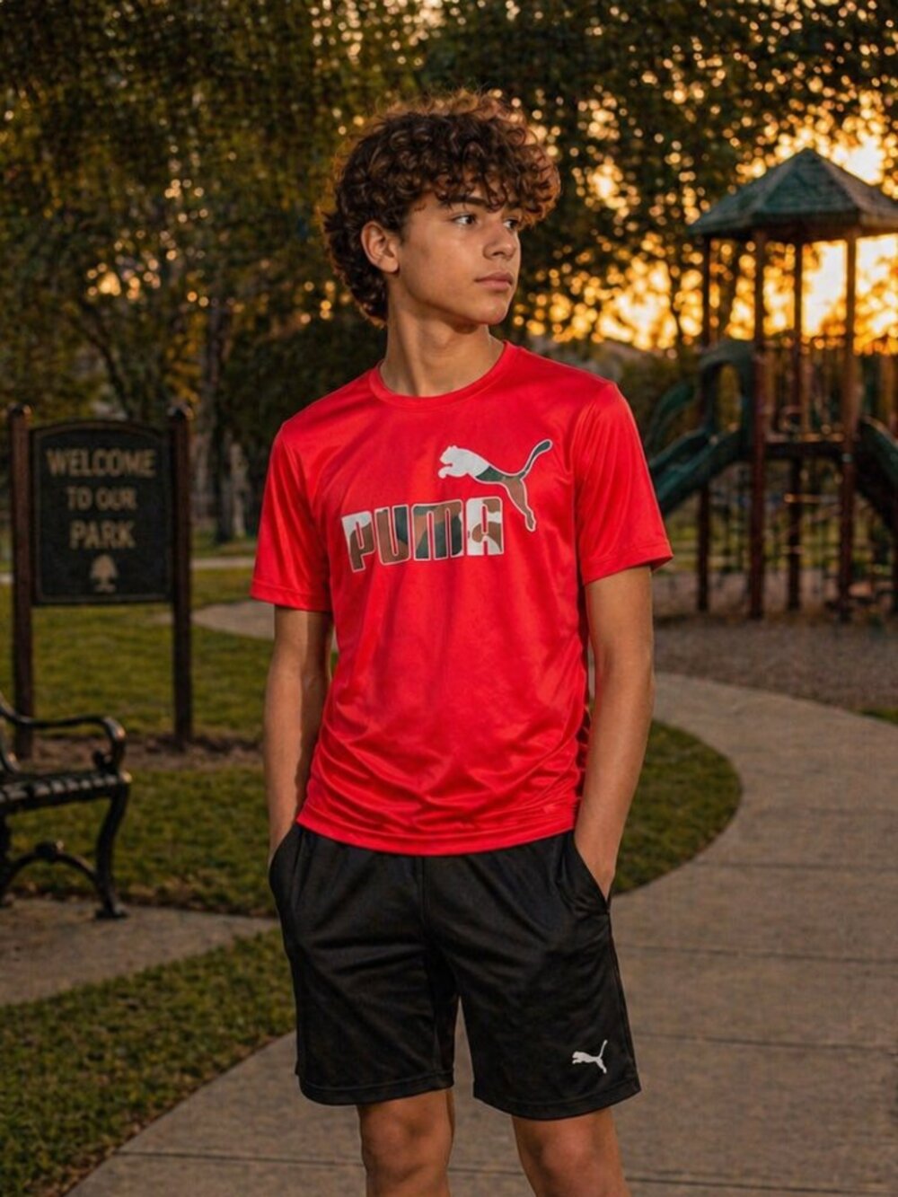 Puma Boys Dri-Fit Shirt Size M (10–12) – Excellent Used Condition